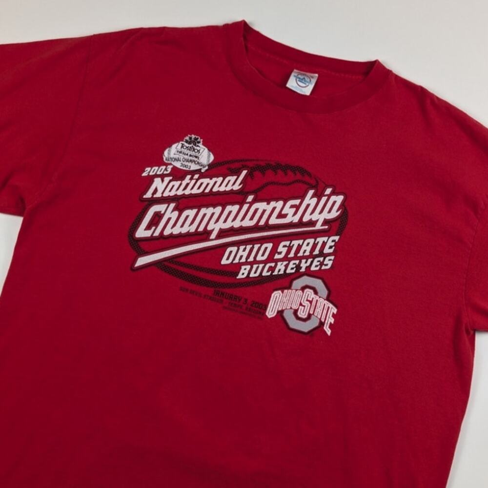 Vintage Ohio State Buckeyes 2003 National Championship Y2K Red Shirt Size XL - Picture 2 of 6